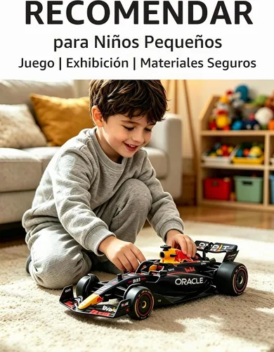 Vista 6 de RASTAR 1/32 - Modelo de automóvil fundido a presión con licencia oficial para RedBull F1, azul oscuro