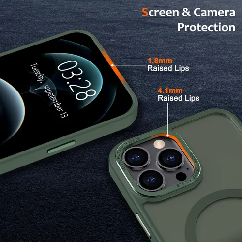 Vista 38 de Anuck - Funda magnética para iPhone 11 compatible con MagSafe, carcasa trasera mate translúcida dura, borde de TPU, delgada, resistente a impactos