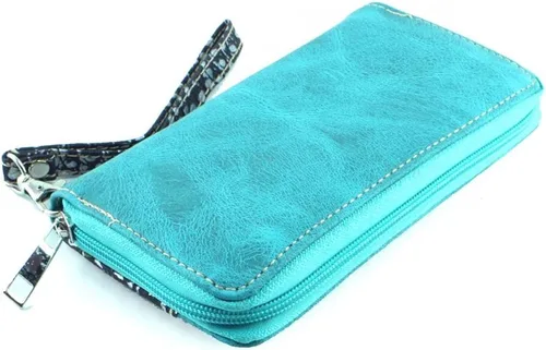 Vista 2 de Cartera de mujer Western Rhinestone Skull en 3 colores., Cartera grande