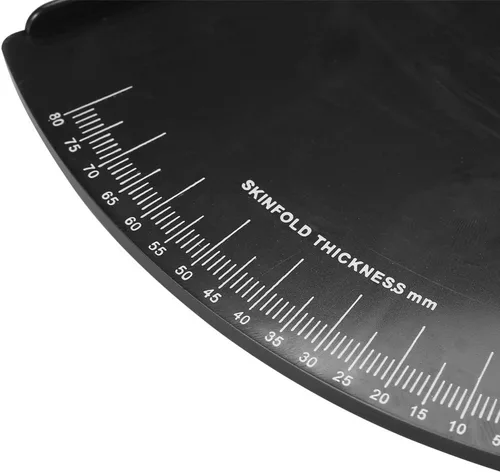 Vista 8 de Yinhing Calibre de grasa corporal, herramienta de medición precisa de pliegue de piel de 0.000-3.150 in con escala de fácil lectura, fitness y Negro