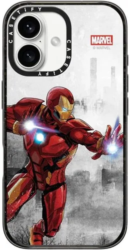 Vista 113 de CASETiFY Funda para iPhone Air, compatible con MagSafe Marvel VS CoLab Protección contra caídas de grado militar 4x de 8.2 pies Funda Capitán