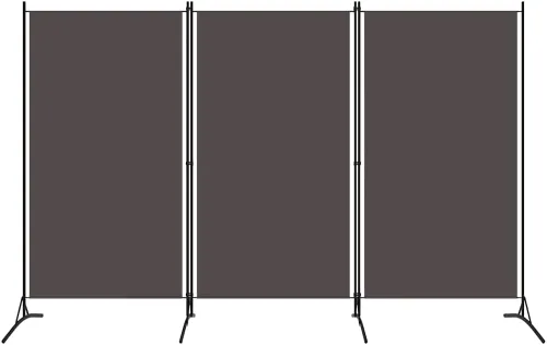 Vista 9 de 6 Panel Folding Room Divider Privacy Screen 204.7x70.9 Black