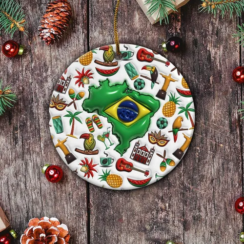 Vista 77 de Lotacy Bandera argentina argentina de Navidad de cerámica 2D impresa adorno con símbolos, decoración del hogar argentina regalos para hombres