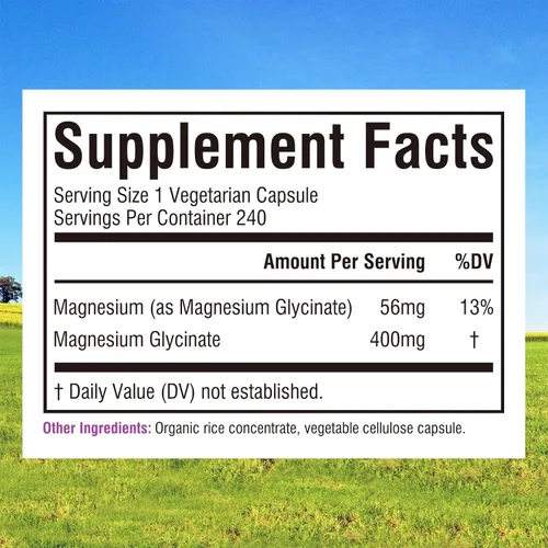 Vista 2 de Innate Vitality Glicinato de magnesio 400 mg, suplemento de magnesio no tamponado y de alta absorción para dormir, relajación, salud cardíaca y ósea