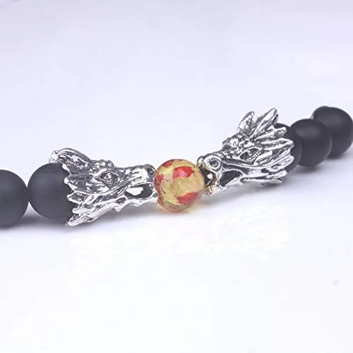 Vista 3 de Calvas 10 unids/lote Tibetano Plata Dragón Cabeza Espaciador Perlas Suministros para Fabricación de Pulseras Metal Hallazgos Venta al por mayor