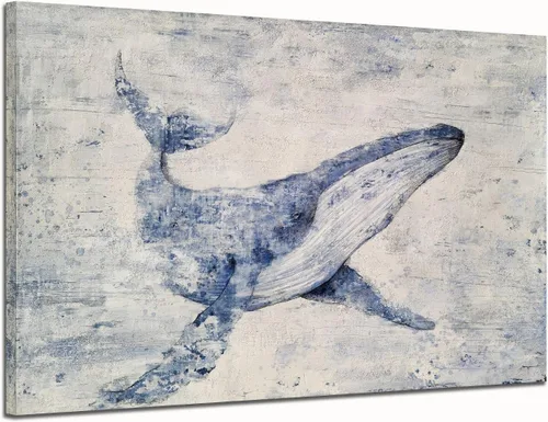 Vista 12 de Yihui Arts Lienzo enmarcado texturizado pintado a mano de garza