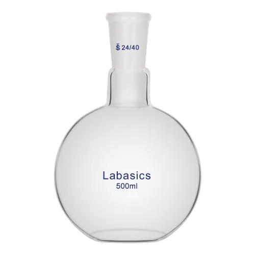 Vista 10 de Labasics Frasco de ebullición de fondo plano de un solo cuello de 1.7 fl oz, con junta externa cónica estándar 24/40, 1.7 fl oz 50mL