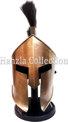 Vista 5 de Armour Medieval Rey Leónidas Griego Espartano de 300casco romano sobre soporte de madera