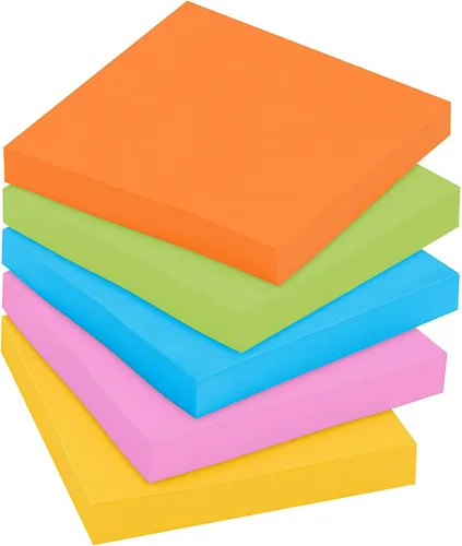 Vista 10 de Post-it Notas súper adhesivas, 3 x 3 pulgadas, 5 blocs, 2 veces más poder de adherencia, colección Energy Boost, colores brillantes, reciclables