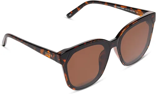 Vista 5 de DIFF Gafas de sol ligeras de gran tamaño para mujer, Sia Black Brown Tortoise + Marrón, Tortuga Marrón Negro