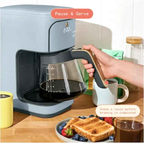 Vista 6 de Beautiful Cafetera de goteo programable de 12 tazas de Drew Barrymore (azul aciano)