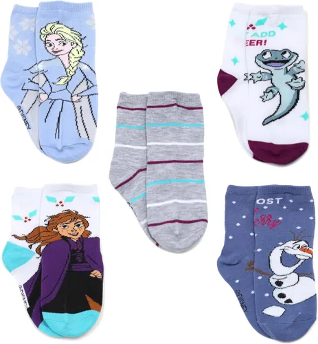 Vista 9 de Disney Frozen Juego de Calcetines para Niñas, Pack Multicolor, Infantil Azul