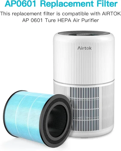 Vista 6 de AIRTOK Filtros de repuesto para purificador de aire AP0601, filtro HEPA de alta eficiencia 4 en 1 (paquete de 2)