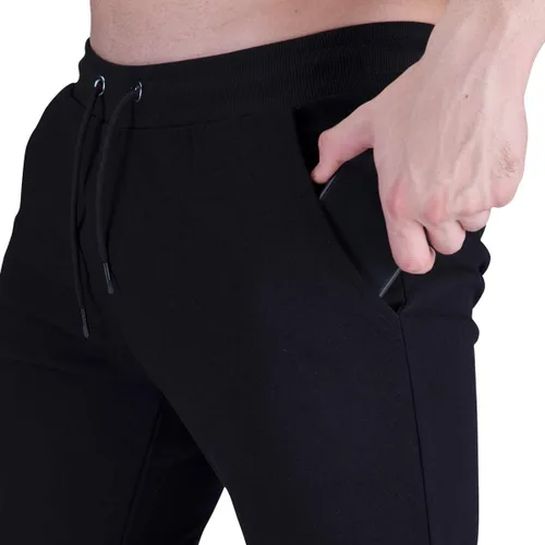 Vista 4 de Wangdo Pantalones deportivos ajustados para hombre, pantalones deportivos cónicos para entrenamiento, pantalones deportivos casuales para correr