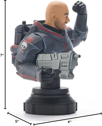 Vista 4 de Diamond Select Toys Star Wars The Clone Wars: Wrecker - Busto a escala 1:7, multicolor, 7 pulgadas