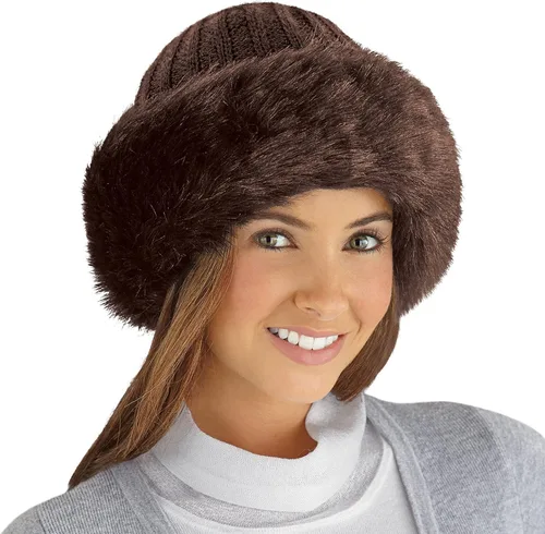 Vista 9 de Collections Sombrero de moda de invierno recortado de piel sintética Etc