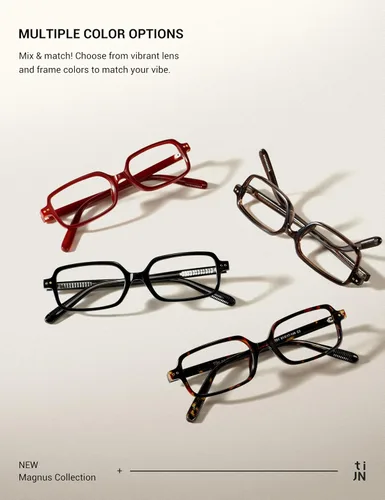 Vista 9 de TIJN Blue Light Blocking Glasses Women Men Retro Cat Eye Square Oval Anti Glare Screen Computer Gaming Daily Eyeglasses TR90