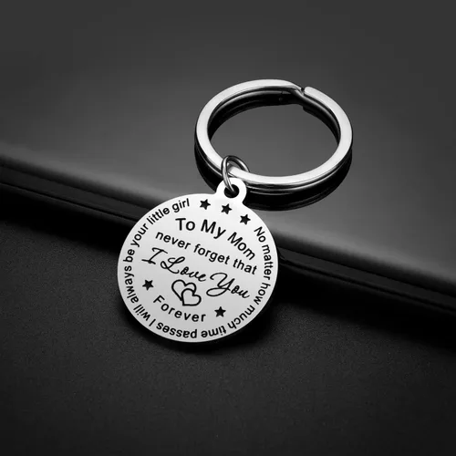 Vista 6 de iJuqi Parent Gifts from Daughter for Christmas - 2PCS Mom Dad Keychain Christmas Gifts for Parents Wedding Day