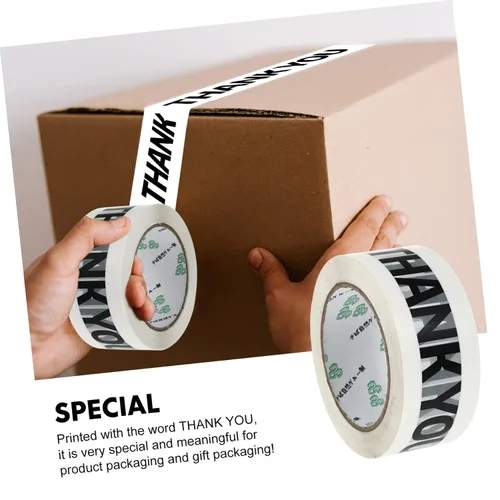 Vista 9 de STOBOK 1 rollo de cinta adhesiva de sellado decorativa de agradecimiento para envolver adhesivo fuerte multiusos para decoración del hogar