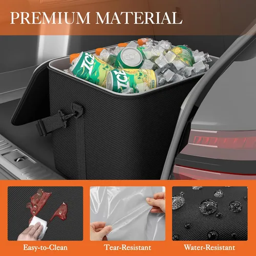 Vista 5 de HOTOR Bolsa térmica para organizador de maletero, enfriador portátil para organizador de automóvil, enfriador de automóvil a prueba de fugas
