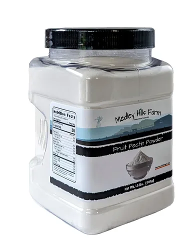 Vista 3 de Medley Hills Farm - Polvo de pectina de frutas de 1.5 libras en recipiente reutilizable – Pectina de fruta premium para conservas de mermelada