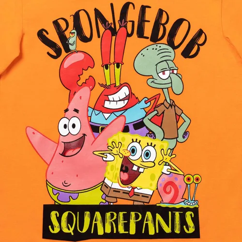 Vista 3 de Nickelodeon Bob Esponja Squarepants - Conjunto de camiseta y pantalones cortos de malla para niños