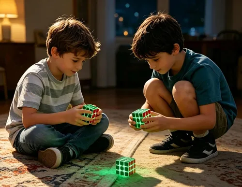 Vista 8 de AMAZA - Cubo de velocidad fluorescente 3 x 3, verde luminoso, plástico, rompecabezas, 1 juego, 1 unidad, 1 unidad, adulto