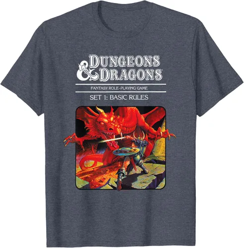 Vista 29 de Dungeons & Dragons Vintage Basic Rules Cover T-Shirt Small Negro