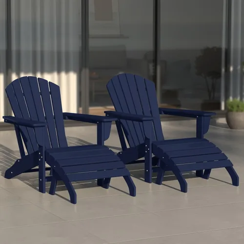 Vista 16 de WestinTrends Dylan - Silla Adirondack para exteriores con otomana, juego de 2 piezas, color negro