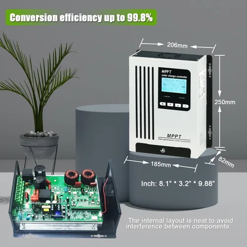 Vista 3 de 96V 45A MPPT cargador solar 48V 60V 72V regulador de energía solar DC180V PV entrada 4500W para sistema solar fuera de la viga gel sellado AGM