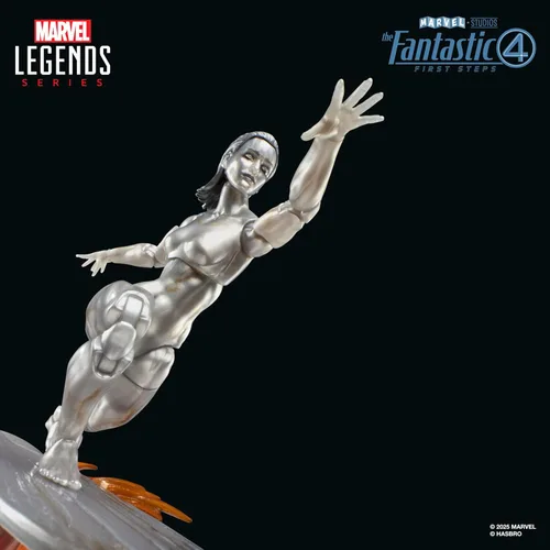 Vista 5 de Serie Marvel Legends Silver Surfer, La Primera Película de Los Cuatro Fantásticos: Figura de acción coleccionable de 6 pulgadas