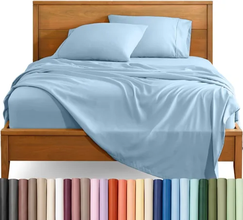 Vista 56 de Bare Home Juego de Sábanas Twin - Sábanas de Cama de Microfibra Ultra-Suave 1800 - Doble Cepillado - Bolsillos Profundos - Ajuste Fácil - Extra
