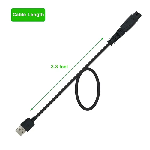 Vista 3 de MicroTouch Solo Razor - Cargador de repuesto para afeitadora de calavera Pitbull/Palm/Plata, accesorios de cable de alimentación USB y cepillo