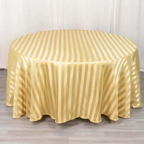 Vista 18 de Efavormart - Mantel redondo de satén a rayas blancas y negras de 120 pulgadas sin costuras para decoración de bodas, fiestas, eventos Negro