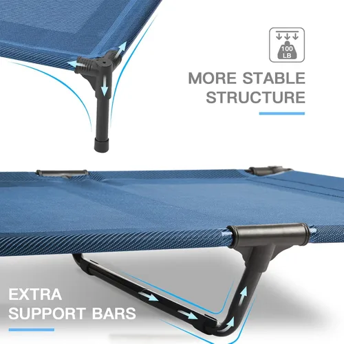 Vista 2 de suddus Cama elevada para perros impermeable al aire libre, cama elevada portátil para perros, camas para perros fuera del suelo, cama para perros