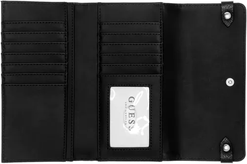 Vista 3 de GUESS Factory Bolso de mano delgado con logotipo de Keston para mujer Negro