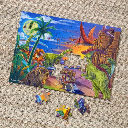 Vista 9 de Rompecabezas Land of Dinosaurs de Melissa & Doug, rompecabezas de 60 piezas Land of Dinosaurs