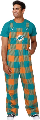 Vista 28 de FOCO NFL mens Nfl Team Logo Plaid Bib Overalls