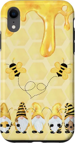 Vista 24 de Carcasa divertida para iPhone 16 con diseño de gnomos de abejorros para Halloween
