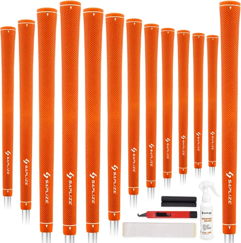 Vista 18 de SAPLIZE Empuñaduras de golf exclusivas para mujer, paquete de 13 empuñaduras de goma suave con diseño cónico optimizado, cómodos y absorbentes