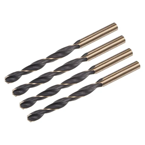 Vista 30 de uxcell Brocas Jobber de 0.118 in (0,118 pulgadas) de nitruro negro y oro recubierto de titanio M2 de alta velocidad (HSS) Brocas helicoidales