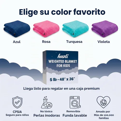 Vista 8 de Hazli - Manta con funda extraíble (48 x 72 pulgadas)