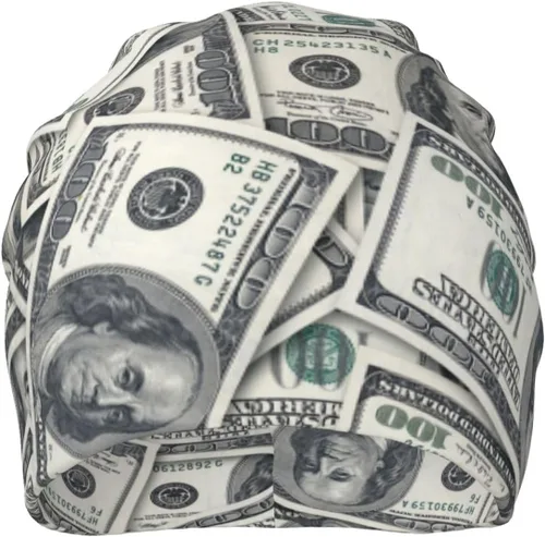 Vista 2 de Us Bill Dollars Money Knit Beanie Hat Adultos Stretch Knit Skull Beanies Cap Sombreros para Mujeres Hombres