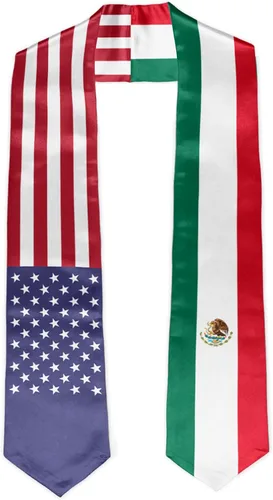 Vista 20 de Banda de estola de graduación con la bandera de Colombia de Estados Unidos, estola de graduación, regalo de graduación