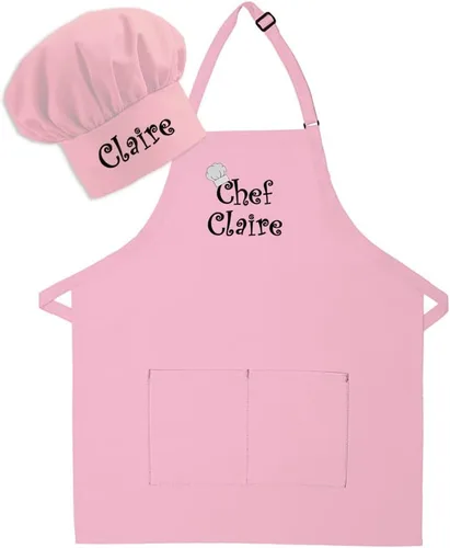 Vista 12 de Delantal y sombrero bordados personalizados para adultos, hechos en los Estados Unidos, para hombres, mujeres, día del padre, cocina, barbacoa