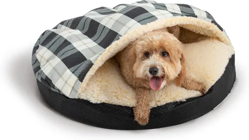 Vista 24 de Snoozer Cama Ortopédica de Lujo Estilo Cueva para Mascotas, Pequeña, Antracita For small sized pets, Removable washable cover, Calming covered dog