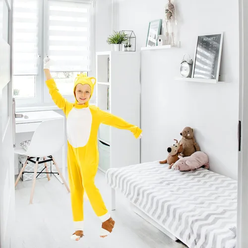 Vista 5 de Besonca Kids Costume Cartoon Bodysuit Jumpsuit Cosplay Halloween Pretend Play Onesies Headpiece Gloves for Girl Boy