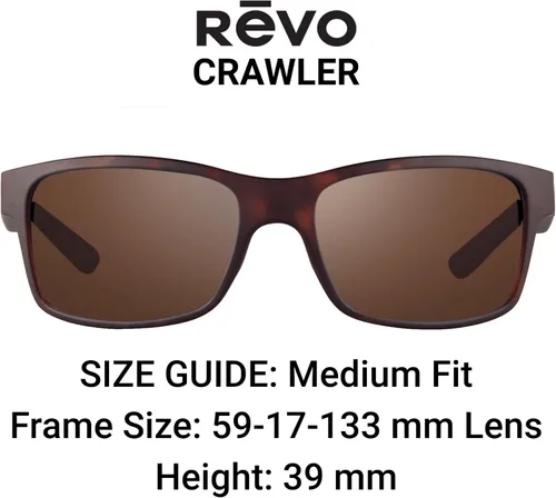 Vista 2 de Revo - Gafas de sol polarizadas con armazón rectangular, marrn