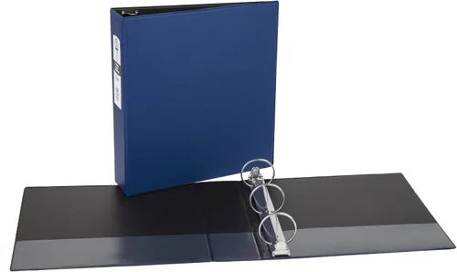 Vista 6 de Carpeta económica Avery con anillo redondo, Azul For School, Home and Everyday Organization, Clear Interior Storage Pockets, Nonstick PVC-Free