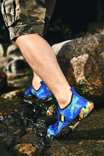 Vista 5 de Copulan - Zapatos de agua para hombre para playa piscina secado rápido para agua zapatos deportivos descalzos para esnórquel surf buceo yoga aeróbic